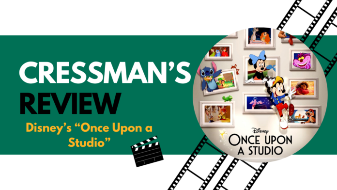 Poster for Cressman's Review featuring the Disney poster for 