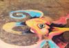 Anonymous artist chalks giant squid