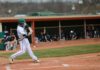 Offensive outburst leads baseball to doubleheader split