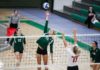 Rock Volleyball routs Edinboro in sweep, Coach Lokash hits milestone