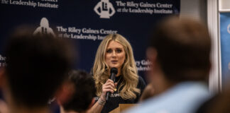Riley Gaines speaks on campus