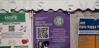 Equal Rights Amendment club to start on campus A Poster is located in the Bailey Library of the Equal Rights Amendment that includes a QR code to the petition. Westreich plans to have the club running by spring. Katie Domaracki/The Rocket