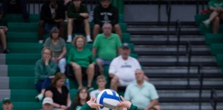 Rock falls in five-set home opener