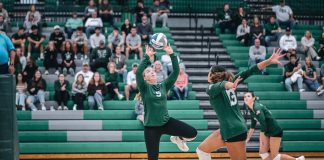 Rock volleyball falls in pair of road games