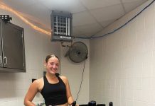 Spin class at SRU in full motion