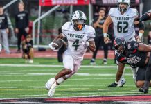 Rock offense rolls through ESU in 59-35 road win