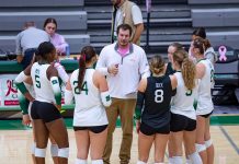 Rock volleyball falls in pair of weekend contests